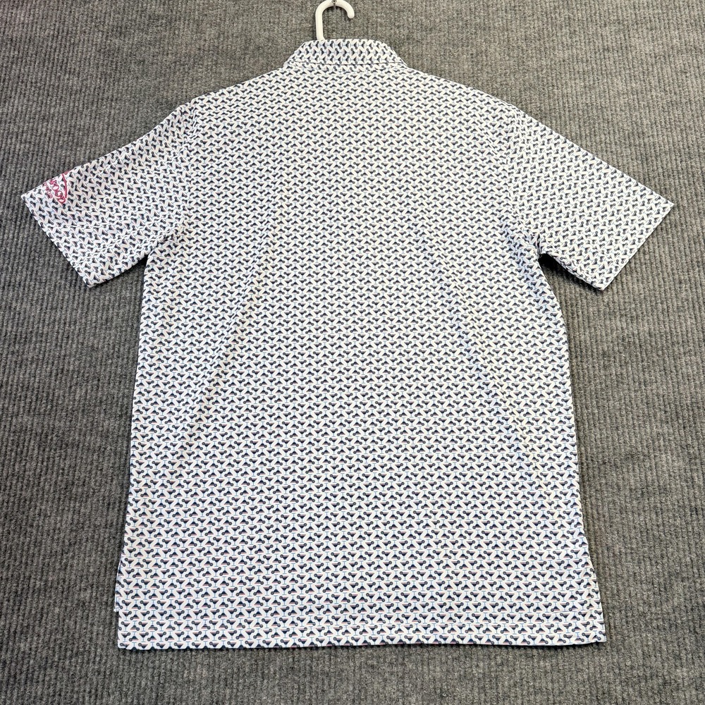 Turtleson Polo Shirt Mens‎ Medium White Cocktail Graphic Golf Glenwood CC - Picture 8 of 11